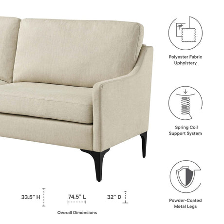 Corland Upholstered Fabric Sofa - BUILDMYPLACE