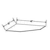 Corner Sink Front Floor - 42W x 42H x 23 - 1/4D - for use with DCSF42 - Charleston Saddle - BUILDMYPLACE