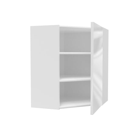 Corner Wall Cabinet | Milano White | 24W x 30H x 12D - BUILDMYPLACE