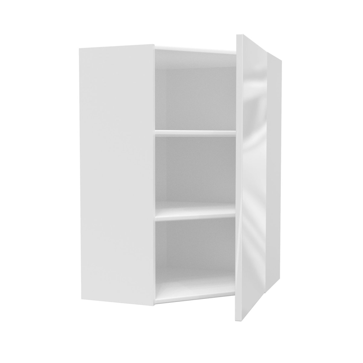 Corner Wall Cabinet | Milano White | 24W x 36H x 12D - BUILDMYPLACE