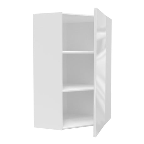 Corner Wall Cabinet | Milano White | 24W x 42H x 12D - BUILDMYPLACE