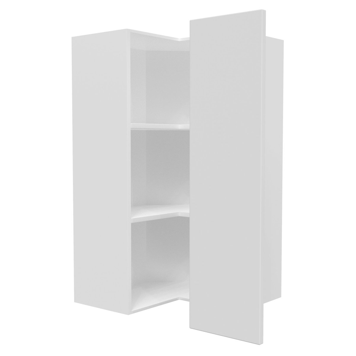 Corner Wall Cabinet | Milano White | 24W x 42H x 12D - BUILDMYPLACE