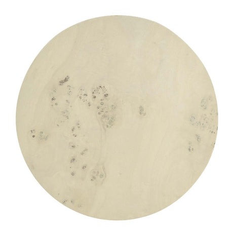 Cosmos 16" Round Burl Wood Side Table - BUILDMYPLACE