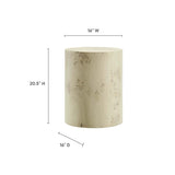 Cosmos 16" Round Burl Wood Side Table - BUILDMYPLACE