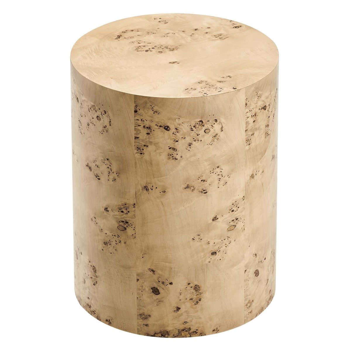 Cosmos 16" Round Burl Wood Side Table - BUILDMYPLACE