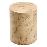 Cosmos 16" Round Burl Wood Side Table - BUILDMYPLACE