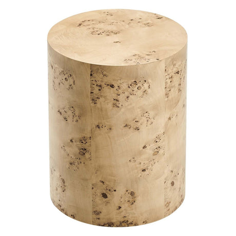 Cosmos 16" Round Burl Wood Side Table - BUILDMYPLACE