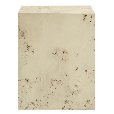 Cosmos 16" Square Burl Wood Side Table - BUILDMYPLACE