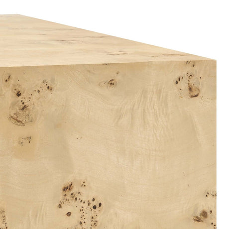 Cosmos 16" Square Burl Wood Side Table - BUILDMYPLACE
