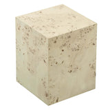 Cosmos 16" Square Burl Wood Side Table - BUILDMYPLACE