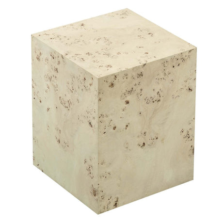 Cosmos 16" Square Burl Wood Side Table - BUILDMYPLACE