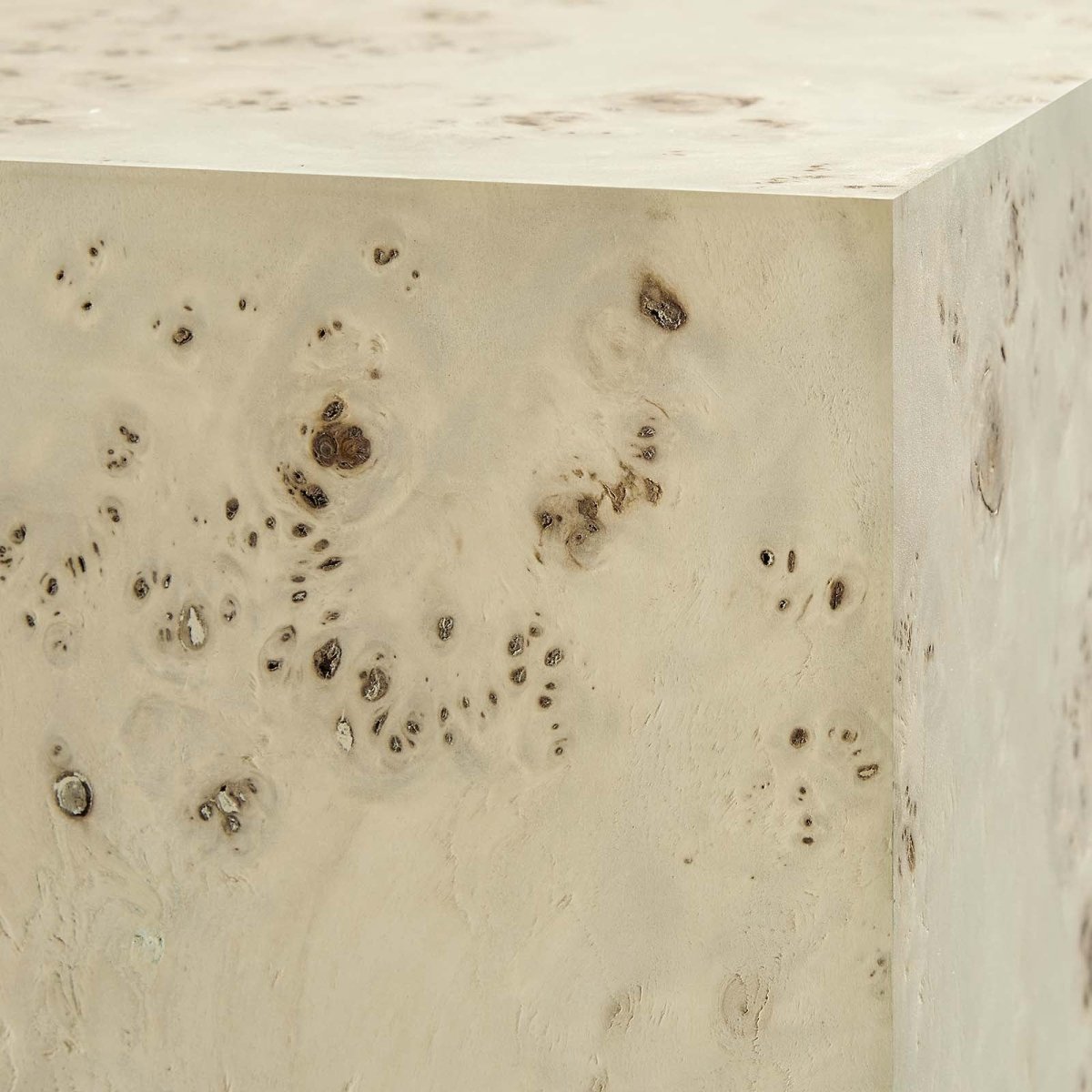 Cosmos 16" Square Burl Wood Side Table - BUILDMYPLACE