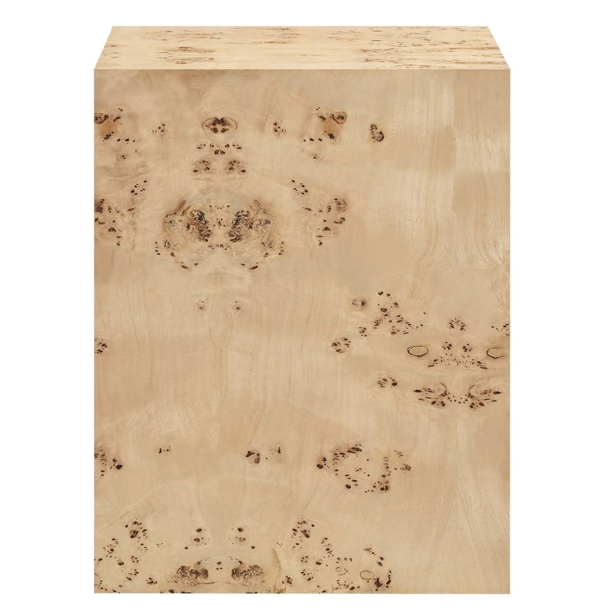 Cosmos 16" Square Burl Wood Side Table - BUILDMYPLACE