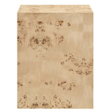 Cosmos 16" Square Burl Wood Side Table - BUILDMYPLACE