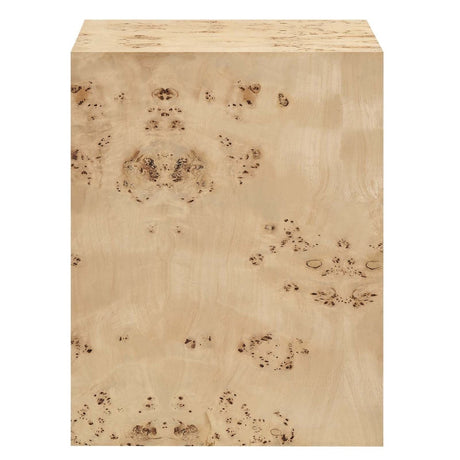 Cosmos 16" Square Burl Wood Side Table - BUILDMYPLACE