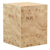 Cosmos 16" Square Burl Wood Side Table - BUILDMYPLACE