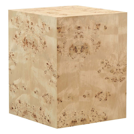 Cosmos 16" Square Burl Wood Side Table - BUILDMYPLACE