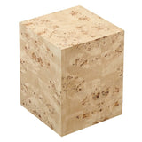 Cosmos 16" Square Burl Wood Side Table - BUILDMYPLACE