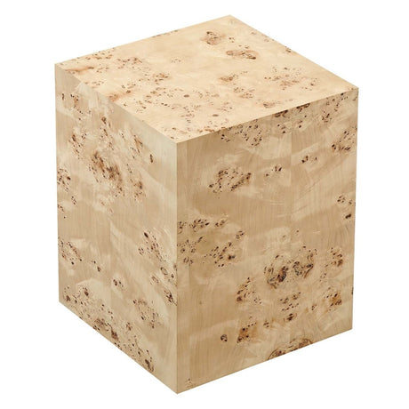 Cosmos 16" Square Burl Wood Side Table - BUILDMYPLACE