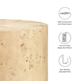Cosmos 35" Round Burl Wood Coffee Table - BUILDMYPLACE