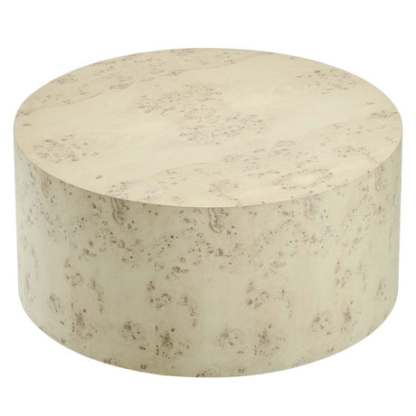 Cosmos 35" Round Burl Wood Coffee Table - BUILDMYPLACE