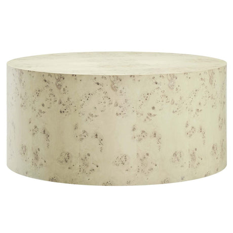 Cosmos 35" Round Burl Wood Coffee Table - BUILDMYPLACE