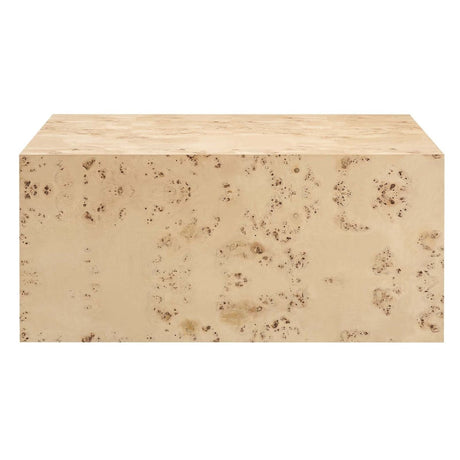 Cosmos 36" Square Burl Wood Coffee Table - BUILDMYPLACE
