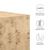 Cosmos 36" Square Burl Wood Coffee Table - BUILDMYPLACE