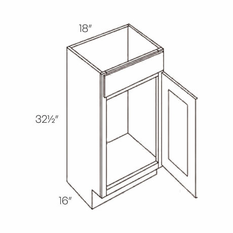 Country Oak 18"W x 32.5"H Vanity Base Cabinet - BUILDMYPLACE