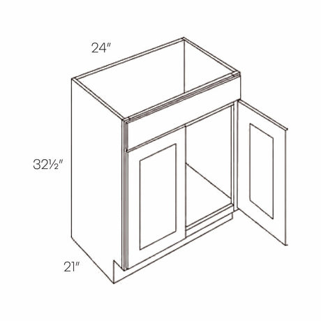 Country Oak 24"W x 32.5"H x 24"D Vanity Base Cabinet - BUILDMYPLACE