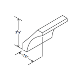 Cove Crown Moulding - 96"W x 3 5/8"H x 3 1/2"D - Aria Shaker Espresso - RTA - BUILDMYPLACE