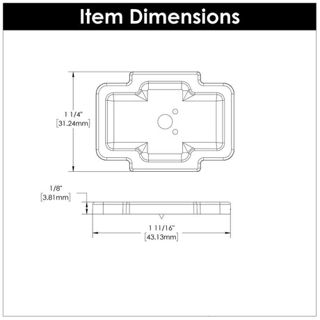 Coventry Collection - Belwith Keeler - Backplate, 1 - 3/4" X 1 - 1/4" | B077995 - BUILDMYPLACE