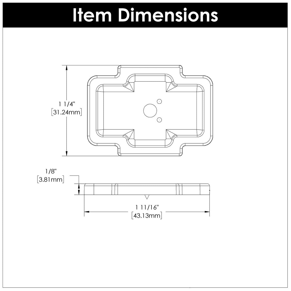 Coventry Collection - Belwith Keeler - Backplate, 1 - 3/4" X 1 - 1/4" | B077995 - BUILDMYPLACE