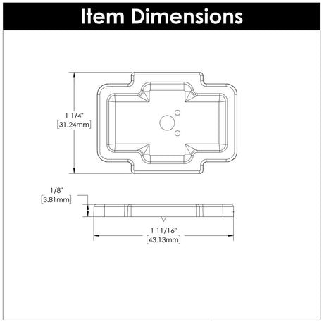 Coventry Collection - Belwith Keeler - Backplate, 1 - 3/4" X 1 - 1/4" | B077995 - BUILDMYPLACE