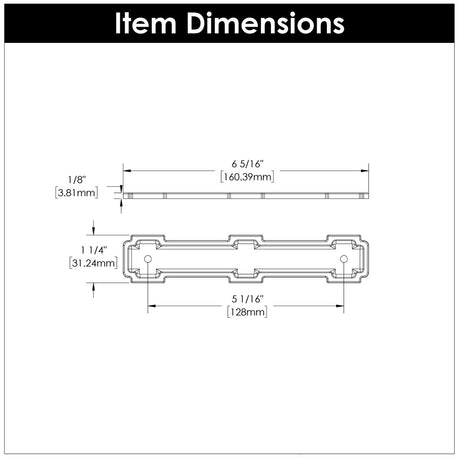 Coventry Collection - Belwith Keeler - Backplate, 128mm C/C | B077998 - BUILDMYPLACE