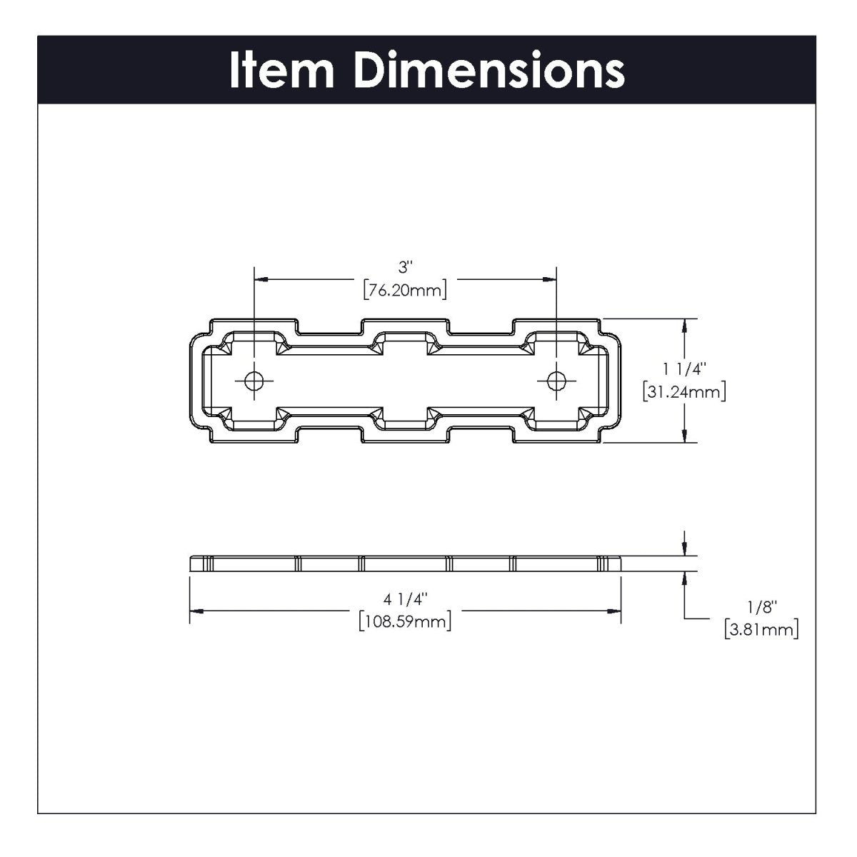 Coventry Collection - Belwith Keeler - Backplate, 3" C/C | B077996 - BUILDMYPLACE