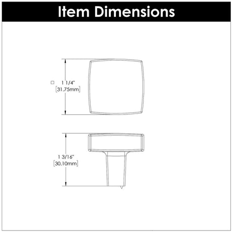 Coventry Collection - Belwith Keeler - Knob, 1 - 1/4" Sq. | B077986 - BUILDMYPLACE