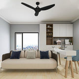 CRANSTON 52 inch 3 - Blade No Light Smart Ceiling Fan with Remote - LEDMyPlace