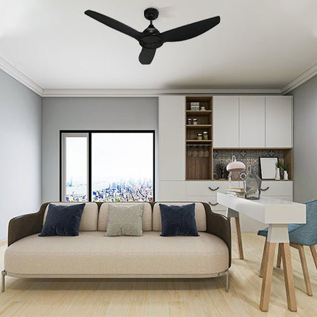 CRANSTON 52 inch 3 - Blade No Light Smart Ceiling Fan with Remote - LEDMyPlace