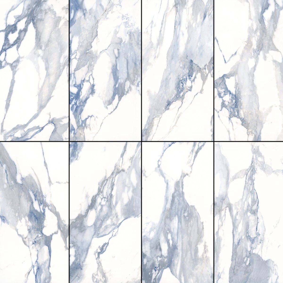 CRASH BLUE 24 in. x 48 in. x 8.5 mm MATT CARVING Marble Look Tile - Porcelain Floor and Wall Tile (15.50 Sqft/Box) - BUILDMYPLACE