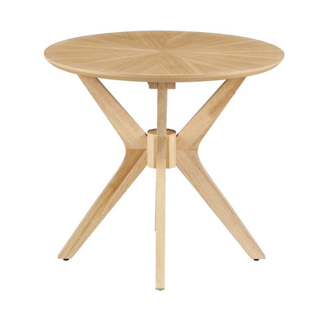 Crossroads 24" Round Wood Side Table - BUILDMYPLACE
