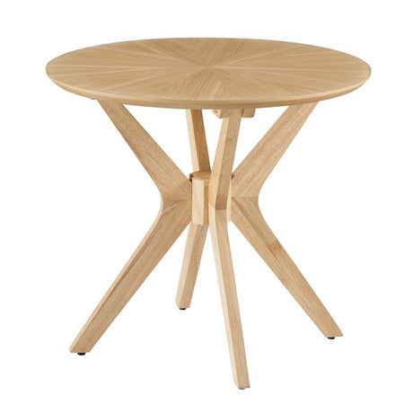 Crossroads 24" Round Wood Side Table - BUILDMYPLACE