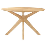 Crossroads 47" Round Wood Dining Table - BUILDMYPLACE