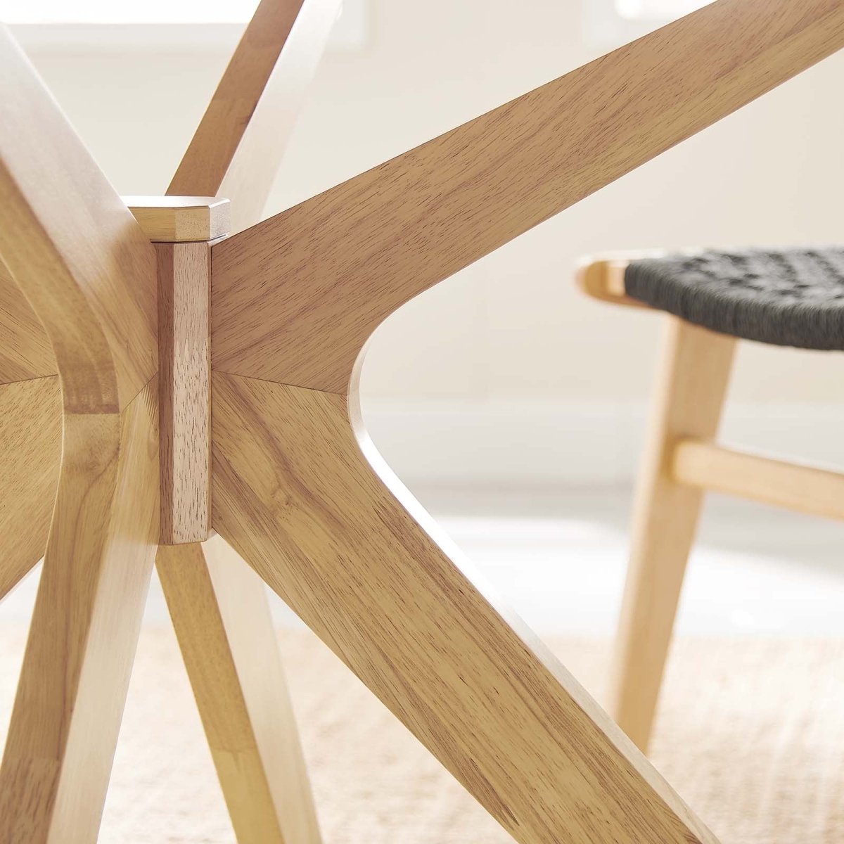 Crossroads 47" Round Wood Dining Table - BUILDMYPLACE