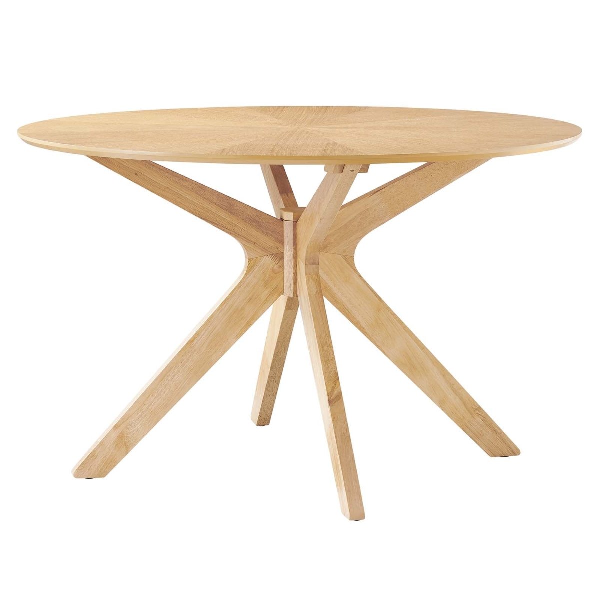 Crossroads 47" Round Wood Dining Table - BUILDMYPLACE