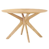 Crossroads 47" Round Wood Dining Table - BUILDMYPLACE