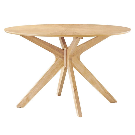Crossroads 47" Round Wood Dining Table - BUILDMYPLACE