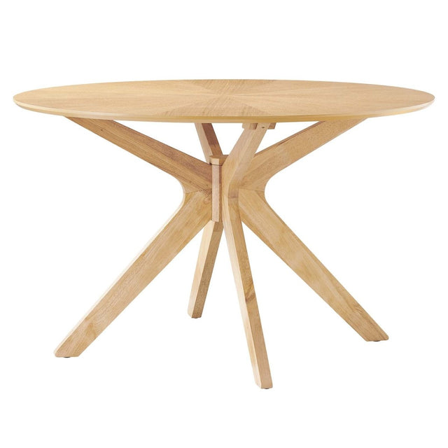 Crossroads 47" Round Wood Dining Table - BUILDMYPLACE