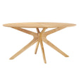 Crossroads 63" Oval Wood Dining Table - BUILDMYPLACE
