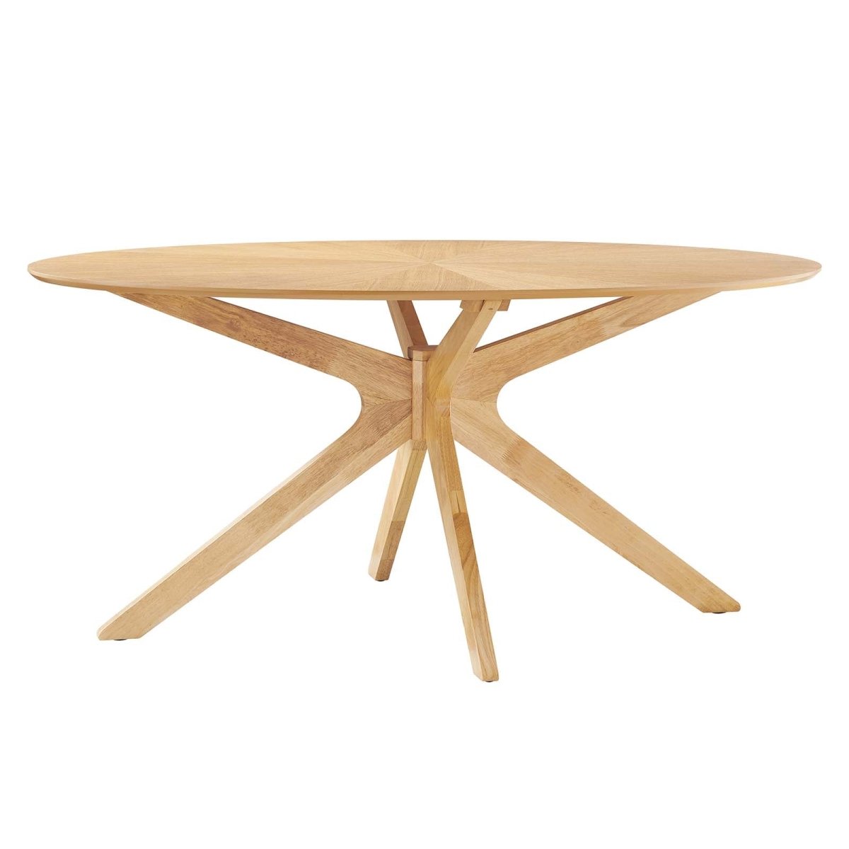 Crossroads 63" Oval Wood Dining Table - BUILDMYPLACE